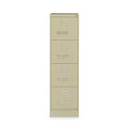 Hirsh Industries Vertical Letter File Cabinet, 4 Letter-Size File Drawers, Putty, 15 x 22 x 52