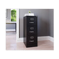 Hirsh Industries Vertical Letter File Cabinet, 3 Letter-Size File Drawers, Black, 15 x 22 x 40.19