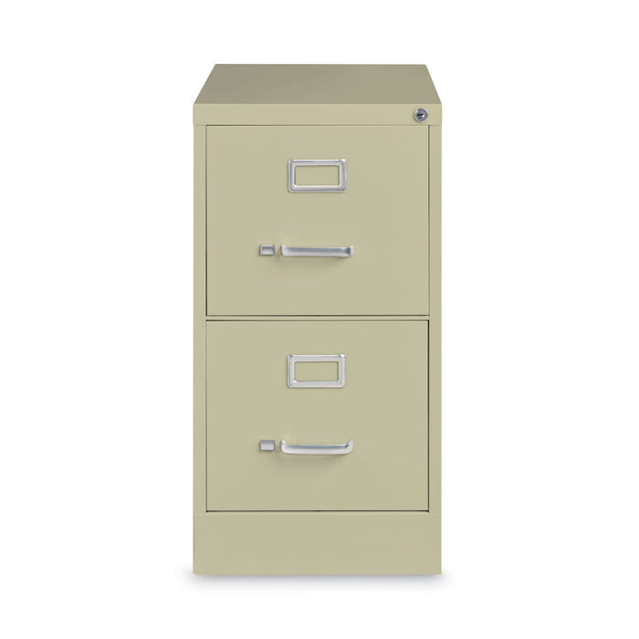Hirsh Industries Vertical Letter File Cabinet, 2 Letter-Size File Drawers, Putty, 15 x 26.5 x 28.37