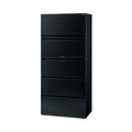 Hirsh Industries Lateral File Cabinet, 5 Letter/Legal/A4-Size File Drawers, Black, 30 x 18.62 x 67.62