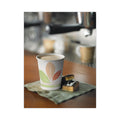Dart Bare by Solo Eco-Forward PLA Paper Hot Cups, 10 oz, Leaf Design, White/Green/Orange, 50/Bag, 20 Bags/Carton