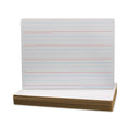 Flipside Two-Sided Red and Blue Ruled Dry Erase Board, 12 x 9, Ruled White Front, Unruled White Back, 12/Pack