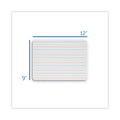 Flipside Two-Sided Red and Blue Ruled Dry Erase Board, 12 x 9, Ruled White Front, Unruled White Back, 12/Pack