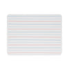 Flipside Magnetic Two-Sided Red and Blue Ruled Dry Erase Board, 12 x 9, Ruled White Front, Unruled White Back, 12/Pack