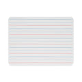 Flipside Magnetic Two-Sided Red and Blue Ruled Dry Erase Board, 12 x 9, Ruled White Front, Unruled White Back, 12/Pack