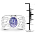 3.55 Carat Genuine Tanzanite .925 Sterling Silver Ring by Bids.com