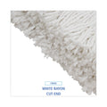 Boardwalk Premium Cut-End Wet Mop Heads, Rayon, 20oz, White, 12/Carton