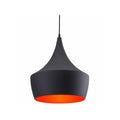 Zuo Copper Ceiling Lamp in Matte Black Finish by Vanessa Jane