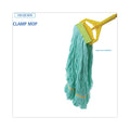 Boardwalk EcoMop Looped-End Mop Head, Recycled Fibers, Large Size, Green, 12/Carton