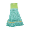 Boardwalk EcoMop Looped-End Mop Head, Recycled Fibers, Medium Size, Green