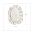 Boardwalk Wedge Dust Mop Head, Cotton, 17.5 x 13.5, White