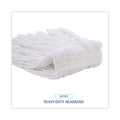 Boardwalk Mop Head, Value Standard Head, Rayon Fiber, Cut-End, Size No. 16, White, 12/Carton