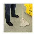 Boardwalk Handle/Deck Mops, 16 oz White Cotton Head, 48" Oak Wood Handle