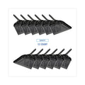 Boardwalk Metal Dust Pan, 12 x 14, 2" Handle, 20-Gauge Steel, Black, 12/Carton