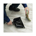 Boardwalk Metal Dust Pan, 12 x 14, 2" Handle, 20-Gauge Steel, Black, 12/Carton