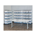 Bankers Box HANG'N'STOR Medium-Duty Storage Boxes, Letter Files, 12.63" x 15.63" x 10", White/Blue, 4/Carton