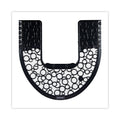 Boardwalk Commode Mat 2.0, Rubber, 22.88 x 22, Black/White, 6/Carton