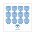 Boardwalk Gem Urinal Screens, Cotton Blossom Scent, Blue, 12/Box