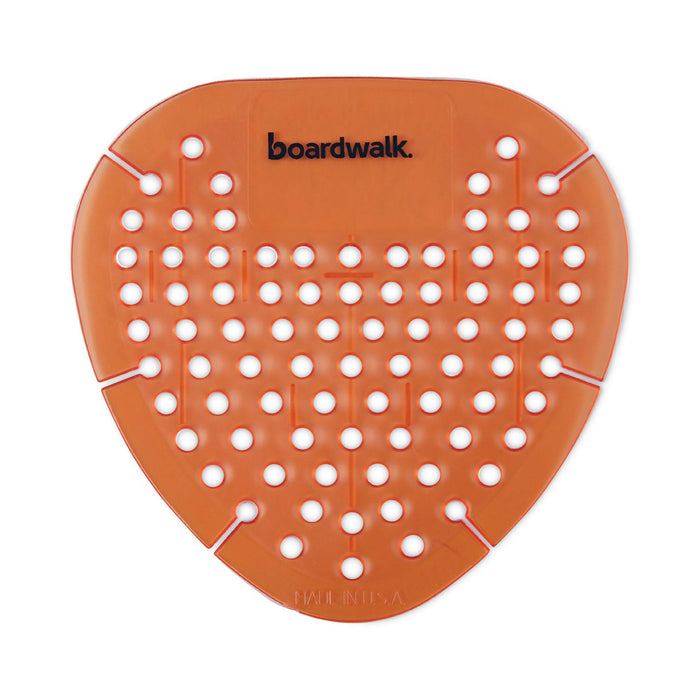 Boardwalk Gem Urinal Screens, Mango Scent, Orange, 12/Box
