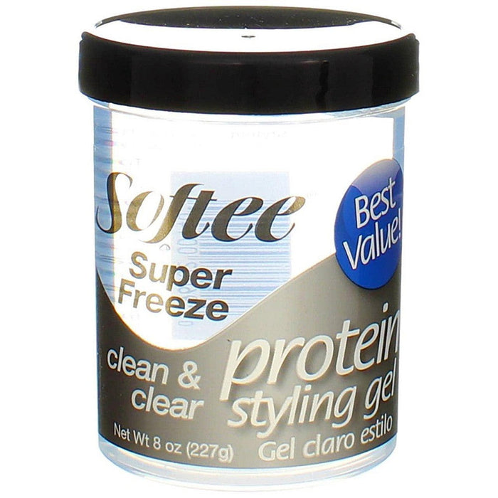Softee® Super Freeze Protein Styling Gel – Clean & Clear – 8 oz by Pasteur Pharmacy