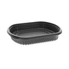 Pactiv Evergreen Clearview Micromax Microwavable Container, 36 oz, 9.38 x 8 x 1.5, Black, Plastic, 250/Carton