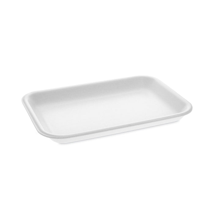 Pactiv Evergreen Supermarket Tray, #2, 8.2 x 5.7 x 0.91, White, Foam ,500/Carton