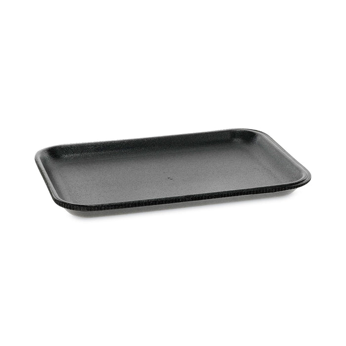 Pactiv Evergreen Supermarket Tray, #2S, 8.2 x 5.7 x 0.65, Black, Foam, 500/Carton