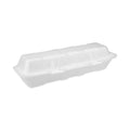 Pactiv Evergreen Foam Hinged Lid Containers, Dual Tab Lock Hoagie, 13 x 4 x 4, White, 250/Carton