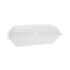 Pactiv Evergreen Foam Hinged Lid Containers, Single Tab Lock Hoagie, 9.75 x 5 x 3.25, White, 560/Carton