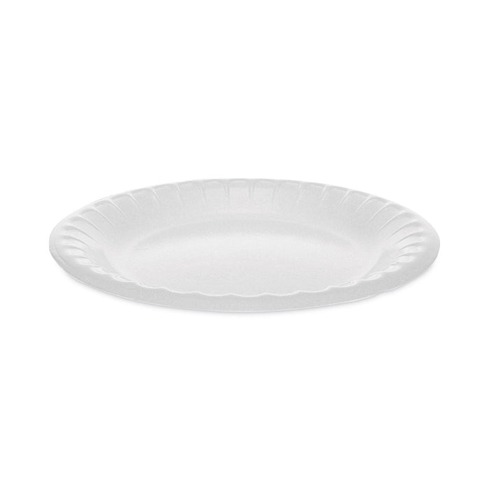 Pactiv Evergreen Placesetter Deluxe Laminated Foam Dinnerware, Plate, 6" dia, White, 1,000/Carton
