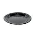 Pactiv Evergreen Placesetter Deluxe Laminated Foam Dinnerware, Plate, 6" dia, Black, 125/Pack, 8 Packs/Carton