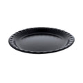 Pactiv Evergreen Placesetter Deluxe Laminated Foam Dinnerware, Plate, 10.25" dia, Black, 540/Carton