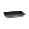 Pactiv Evergreen Supermarket Tray,  #2, 5.88 x  8.38 x 1.21, Black, Foam, 500/Carton