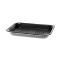 Pactiv Evergreen Supermarket Tray,  #2, 5.88 x  8.38 x 1.21, Black, Foam, 500/Carton
