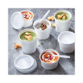 Pactiv Evergreen Paper Round Food Container and Lid Combo, 12 oz, 3.75" Diameter x 3h", White, 250/Carton