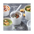 Pactiv Evergreen Paper Round Food Container and Lid Combo, 12 oz, 3.75" Diameter x 3h", White, 250/Carton