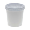 Pactiv Evergreen Paper Round Food Container and Lid Combo, 16 oz, 3.75" Diameter x 3.88h", White, 250/Carton