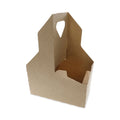 Pactiv Evergreen Paperboard Cup Carrier, Up to 44 oz, Two to Four Cups, Natural, 250/Carton