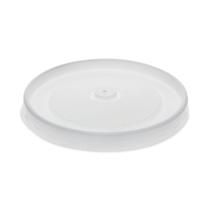 Pactiv Evergreen Paper Soup Cup Lid, For 32 oz Soup Cups, 3.13" Diameter x 0.69"h, White, Plastic, 500/Carton