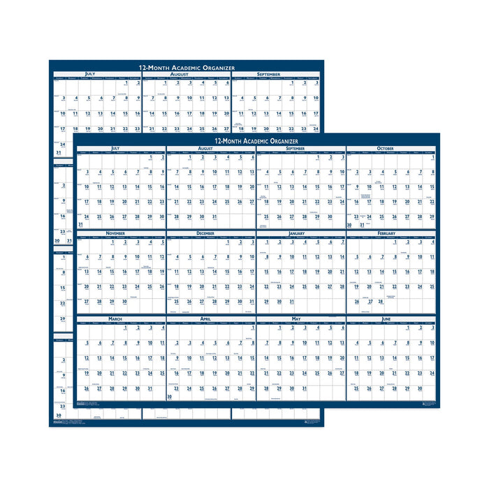 House of Doolittle Academic Year Recycled Poster Style Reversible/Erasable Yearly Wall Calendar, 18 x 24, 12-Month (July to June): 2022 to 2023