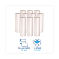 Boardwalk High-Density Can Liners, 33 gal, 14 microns, 33" x 38", Natural, 250/Carton