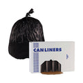 Boardwalk High-Density Can Liners, 45 gal, 19 microns, 40" x 46", Black, 150/Carton