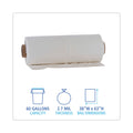 Boardwalk Industrial Drum Liners Rolls, 60 gal, 2.7 mil, 38 x 63, Clear, 1 Roll of 50 Bags