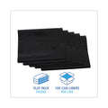 Boardwalk Linear Low Density Industrial Can Liners, 60 gal, 1.7 mil, 38 x 58, Black, 100/Carton