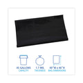 Boardwalk Linear Low Density Industrial Can Liners, 45 gal, 1.7 mil, 40 x 46, Black, 100/Carton