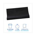 Boardwalk Linear Low Density Industrial Can Liners, 56 gal, 1.7 mil, 43 x 47, Black, 100/Carton