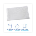 Boardwalk High Density Industrial Can Liners Flat Pack, 45 gal, 16 microns, 40 x 48, Natural, 200/Carton
