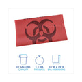 Boardwalk Linear Low Density Health Care Trash Can Liners, 33 gal, 1.3 mil, 33 x 39, Red, 150/Carton