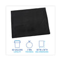 Boardwalk Linear Low Density Industrial Can Liners, 60 gal, 0.7 mil, 38 x 58, Black, 100/Carton