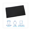 Boardwalk Linear Low Density Industrial Can Liners, 45 gal, 0.7 mil, 40 x 46, Black, 100/Carton
